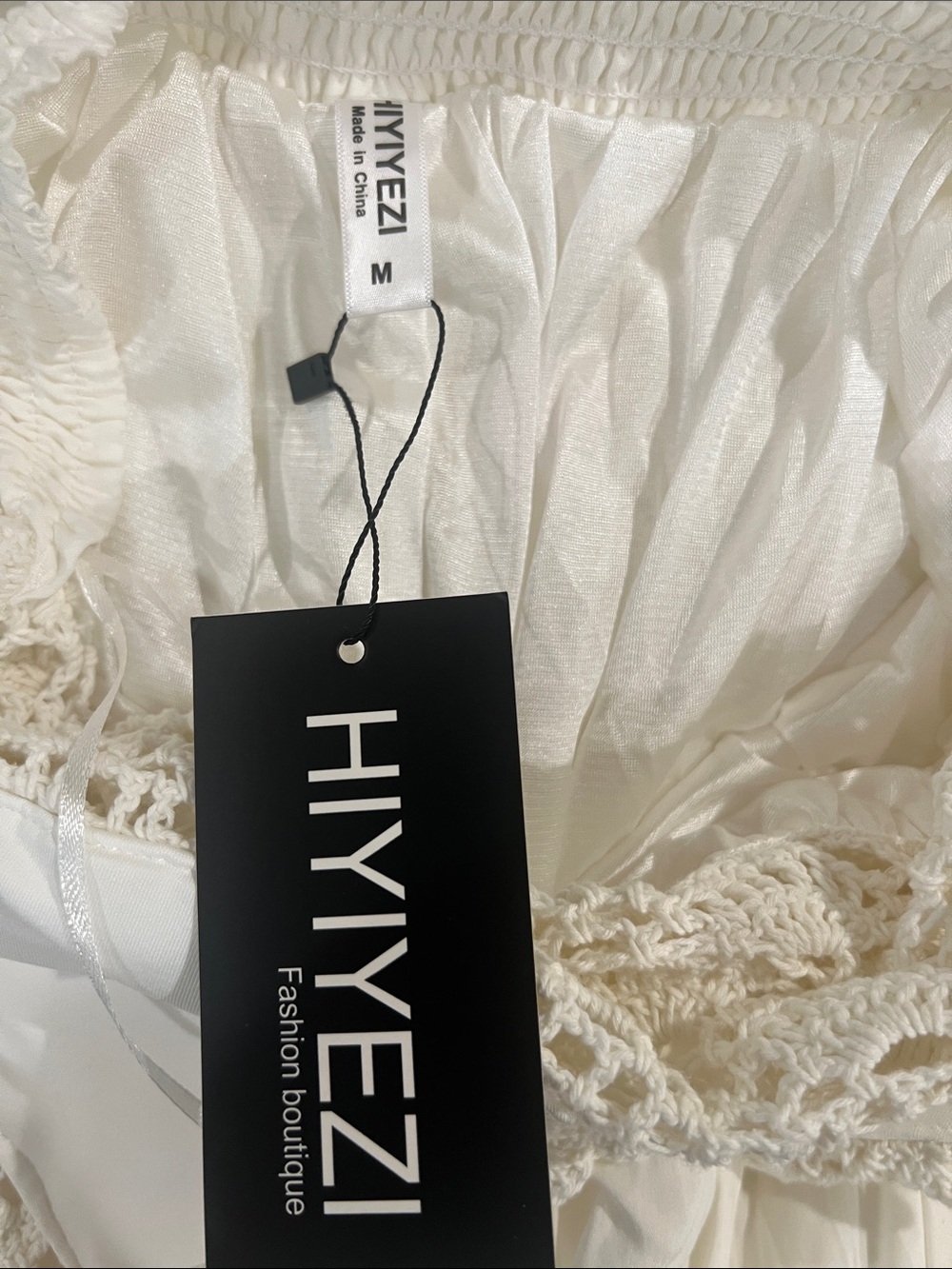 White Crochet Halter Maxi Dress - Picture 9 of 12